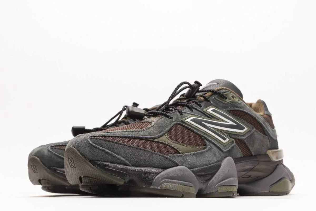 New Balance 9060 in Blacktop and Dark Moss