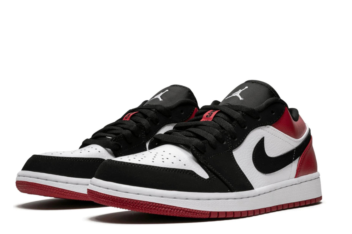 Air Jordan 1 Low in the iconic "Black Toe" Colorway