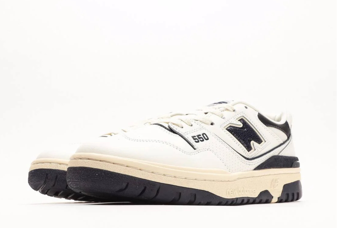 New Balance 550 Aime Leon Dore White and Navy Edition