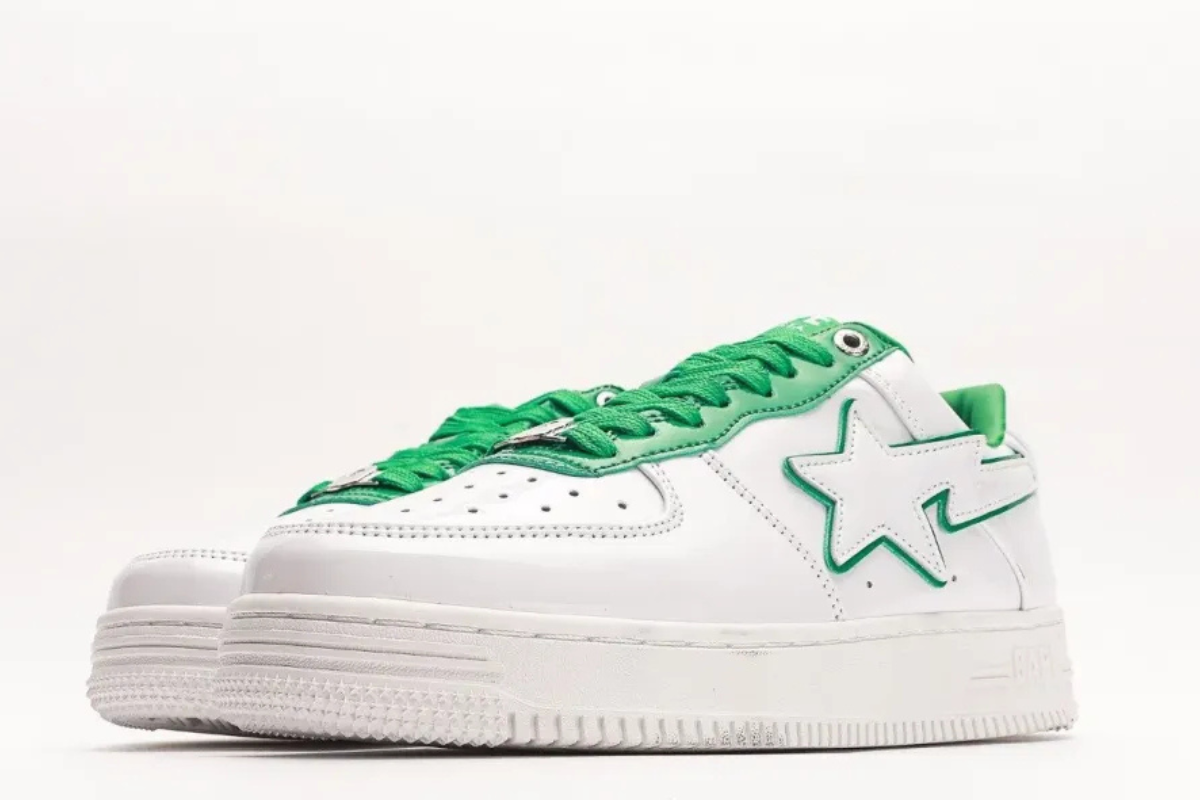 A Bathing Ape Bape Sta White Green Edition
