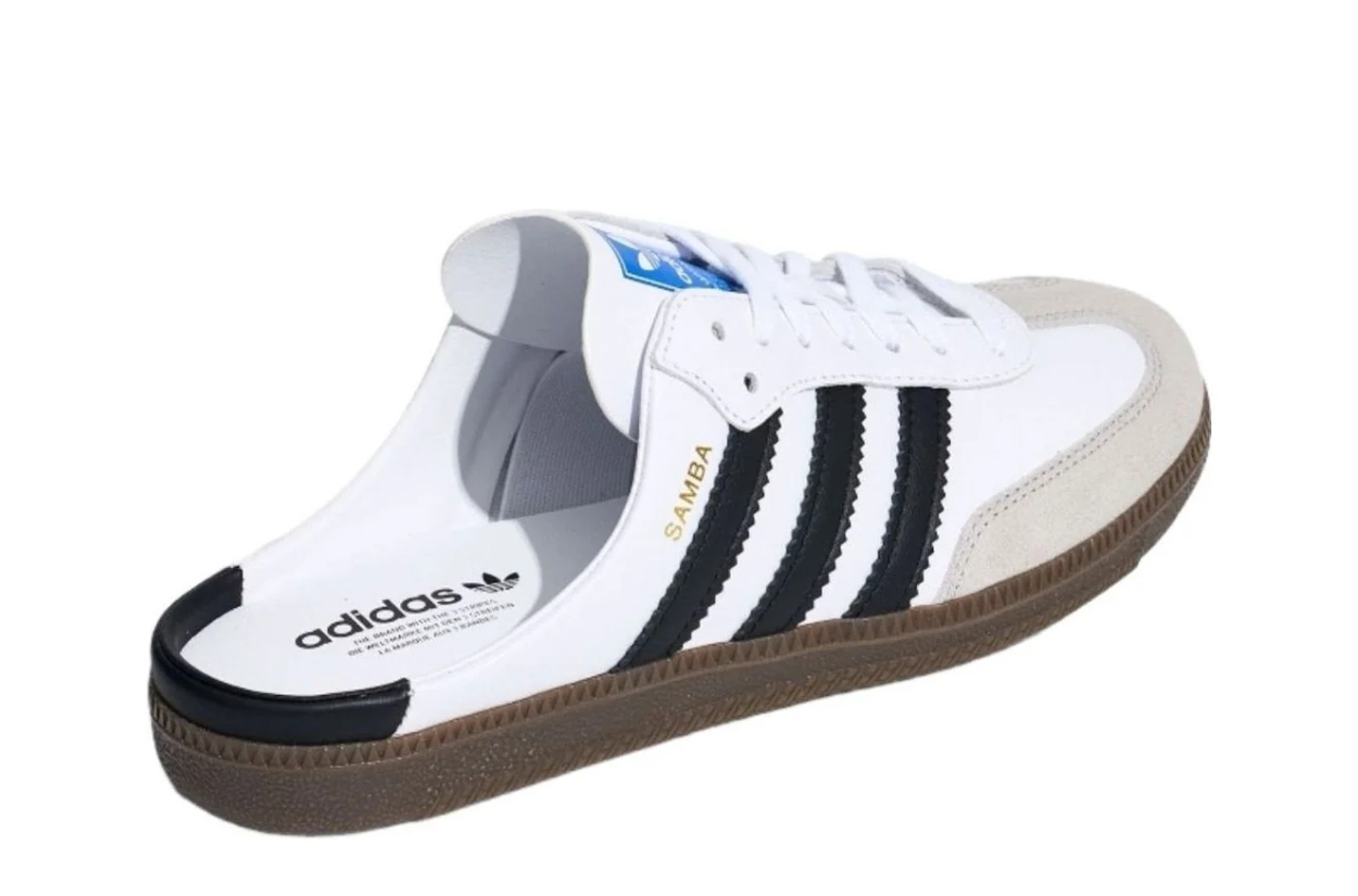 Adidas Samba Mule White Black Gum