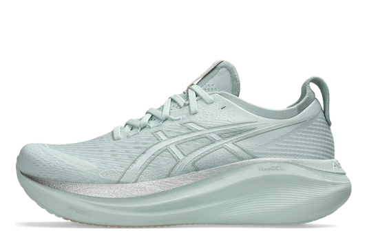 Asics Gel Nimbus 27 Pure Aqua and White Colorway