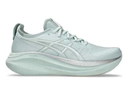 Asics Gel Nimbus 27 Pure Aqua and White Colorway