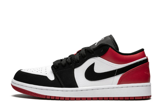 Air Jordan 1 Low in the iconic "Black Toe" Colorway