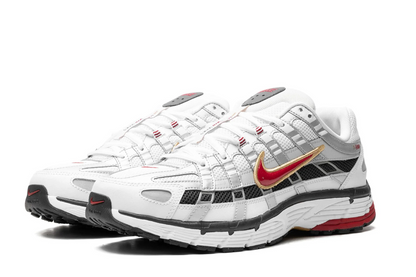 Nike P-6000 in Platinum and Varsity Red