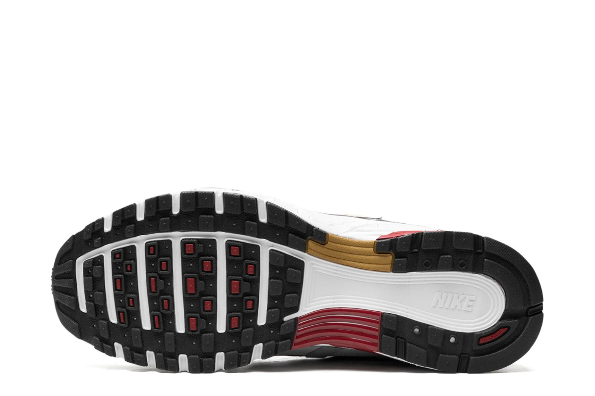 Nike P-6000 in Platinum and Varsity Red