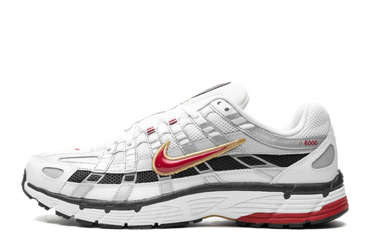Nike P-6000 in Platinum and Varsity Red