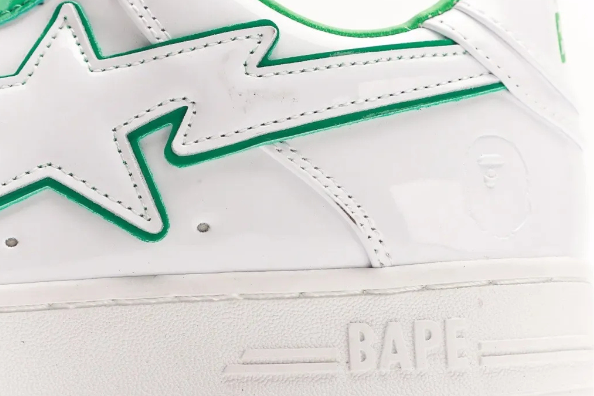 A Bathing Ape Bape Sta White Green Edition