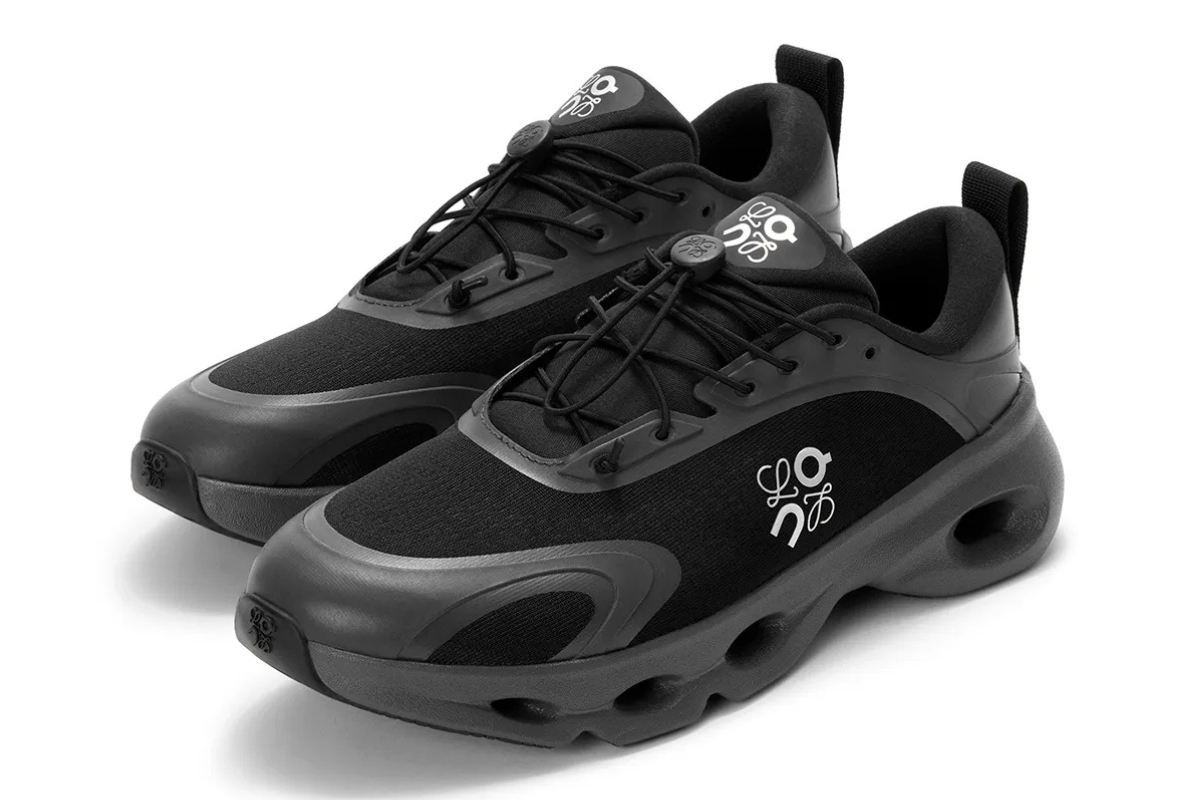 Loewe x Cloud Running Shoes in Black and Grey