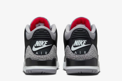 Air Jordan 3 black, grey, and red colorway
