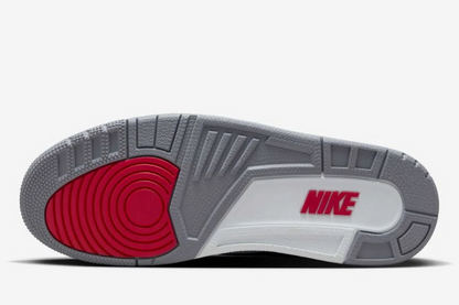 Air Jordan 3 black, grey, and red colorway