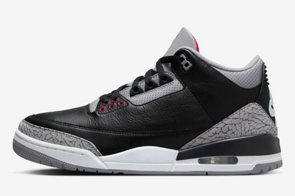 Air Jordan 3 black, grey, and red colorway