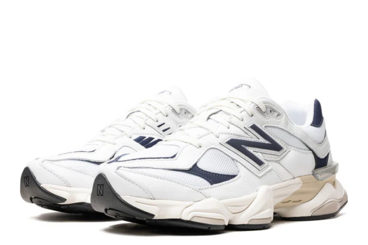 New Balance 9060 in "White/Navy"